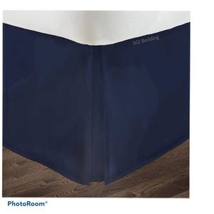 AMAZON Navy Blue 18" Drop Queen Bed Skirt